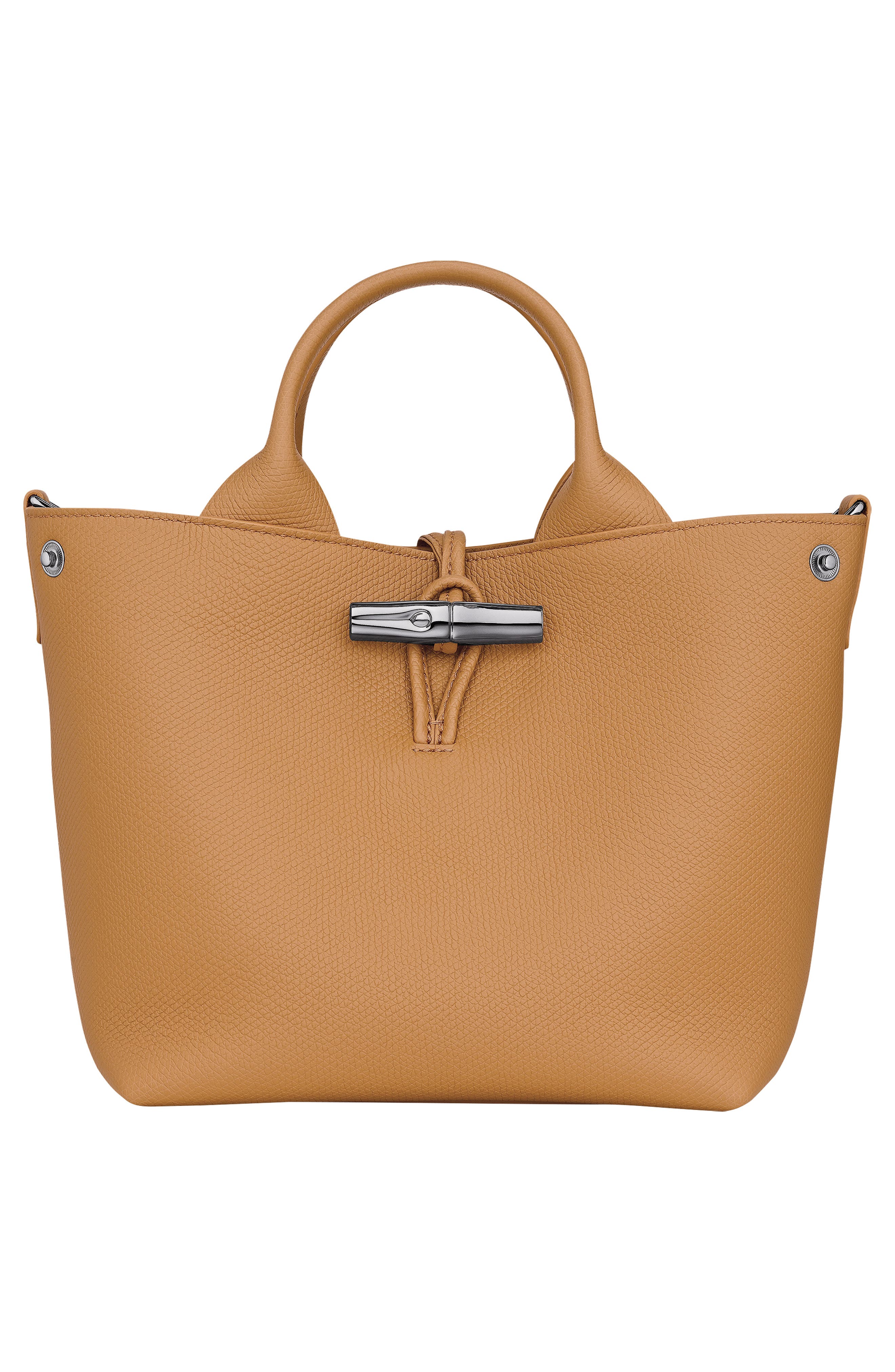Longchamp Small Le Roseau Leather Tote, Alternate, color, 