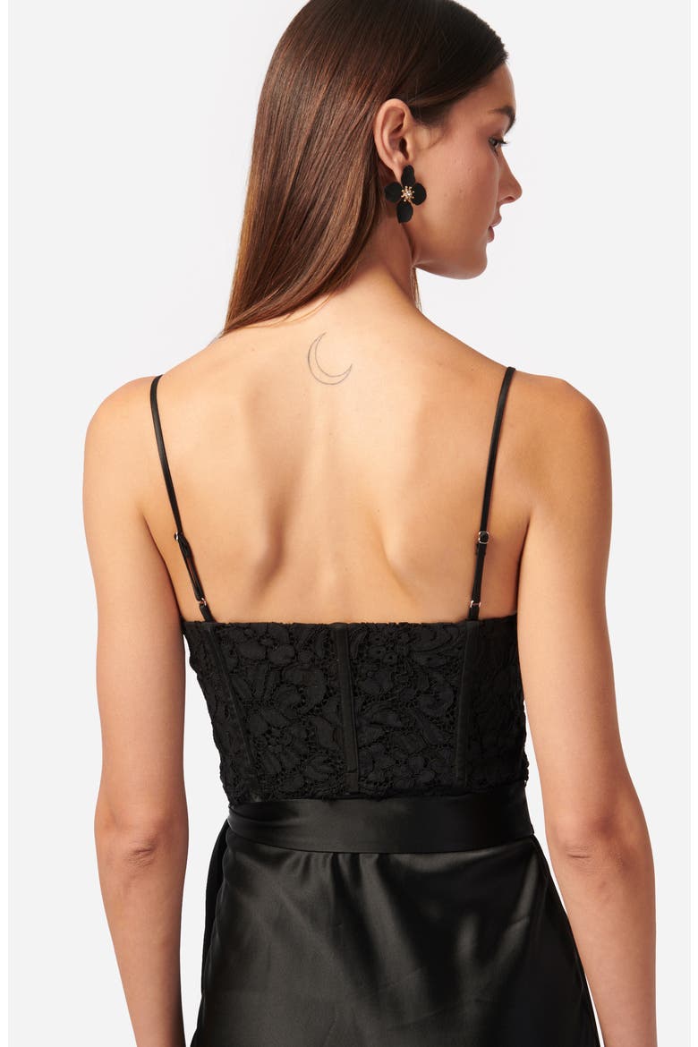 Tricia Lace & Satin Slipdress, Alternate, color, BLACK