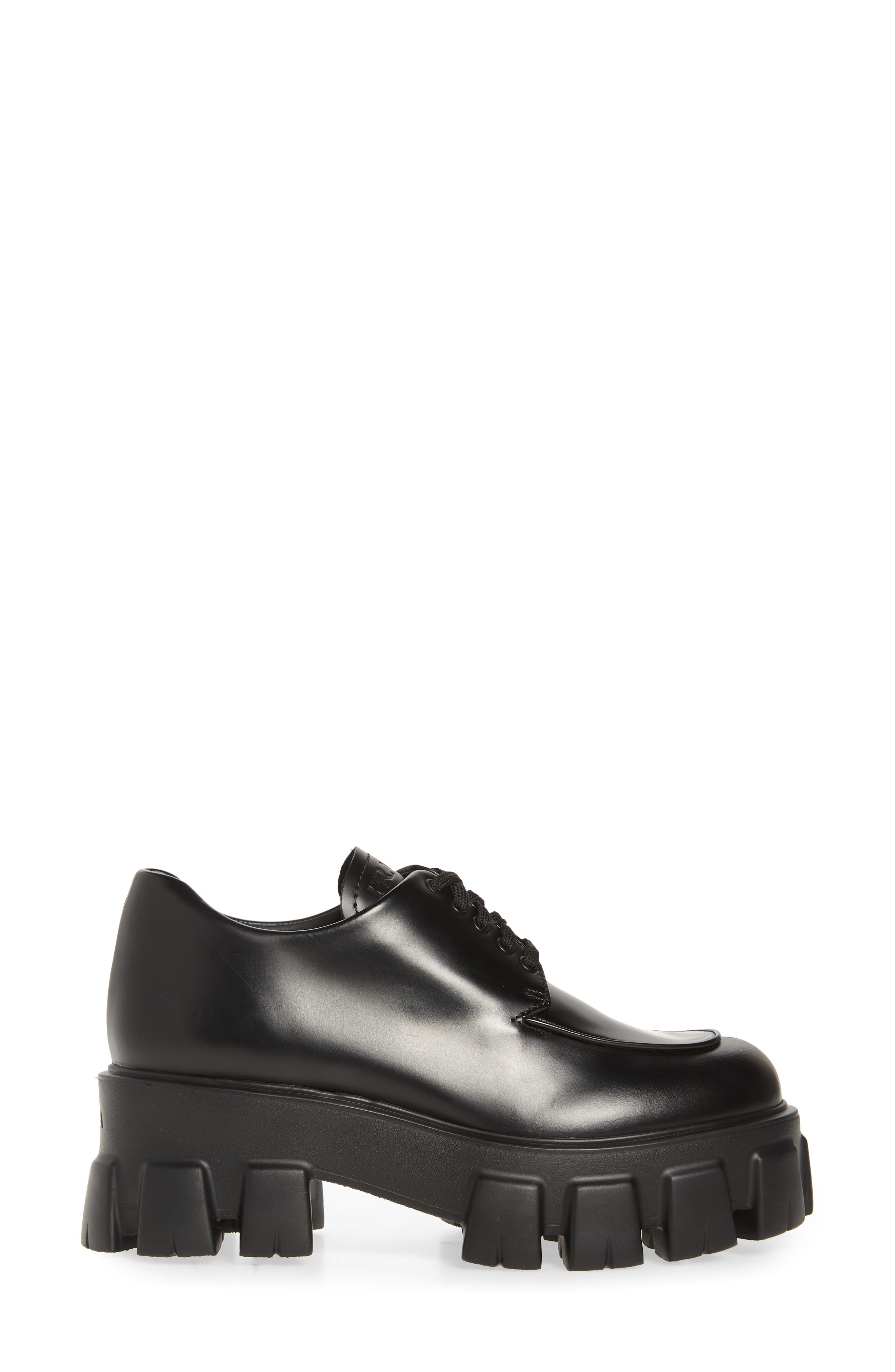 Prada Lug Sole Oxford, Alternate, color, 