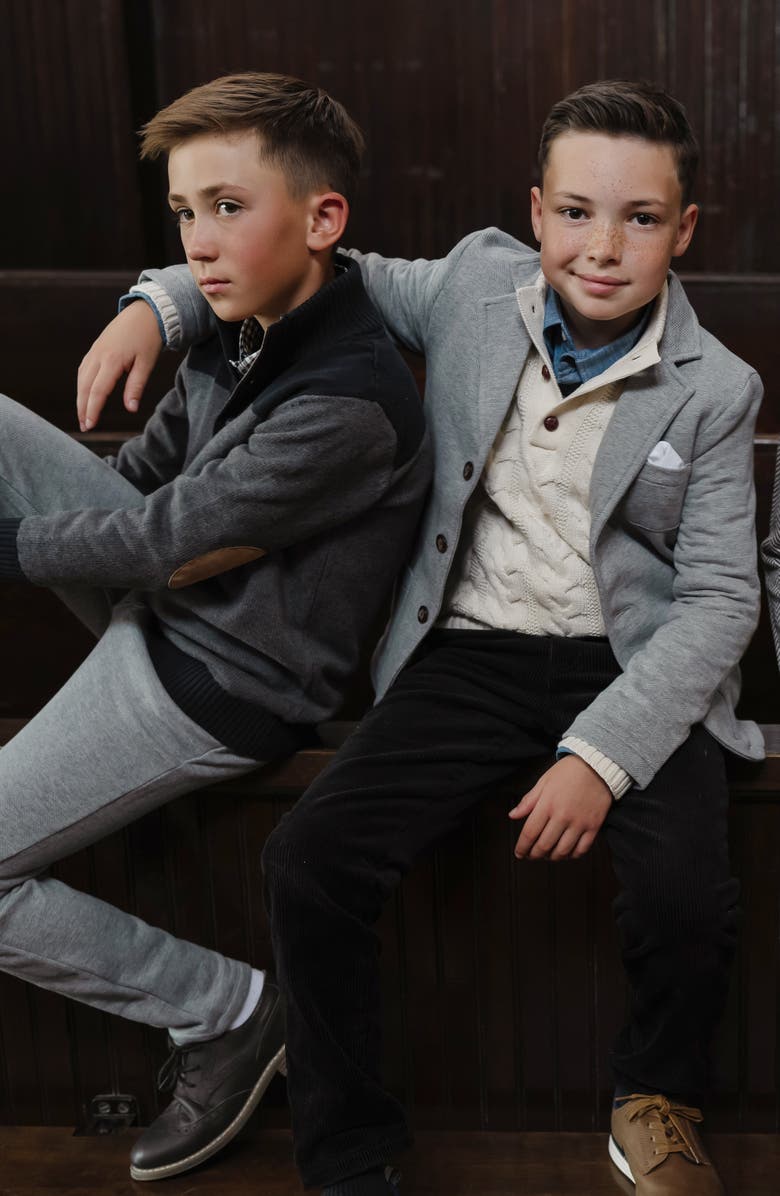 Hope & Henry Boys' Organic Mock Neck Cable Sweater, Kids, Main, color, Chunky Ivory Cable