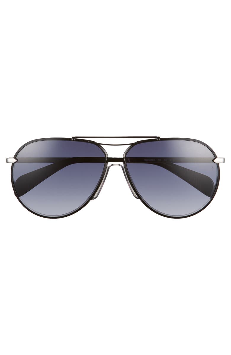 rag & bone 61mm Aviator Gradient Sunglasses, Alternate, color,