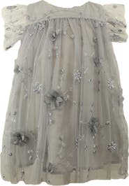 Popatu Kids' 3D Floral Party Dress