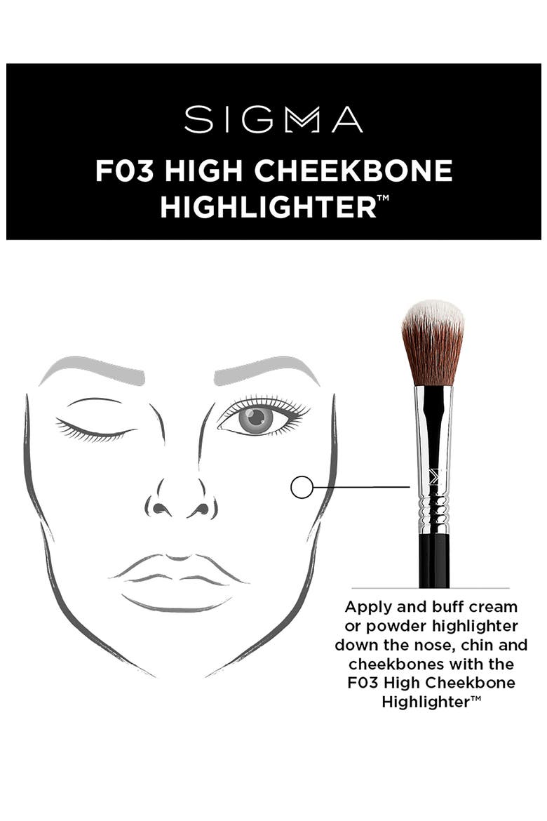 F03 High Cheekbone Highlighter™ Brush, Alternate, color, NO COLOR
