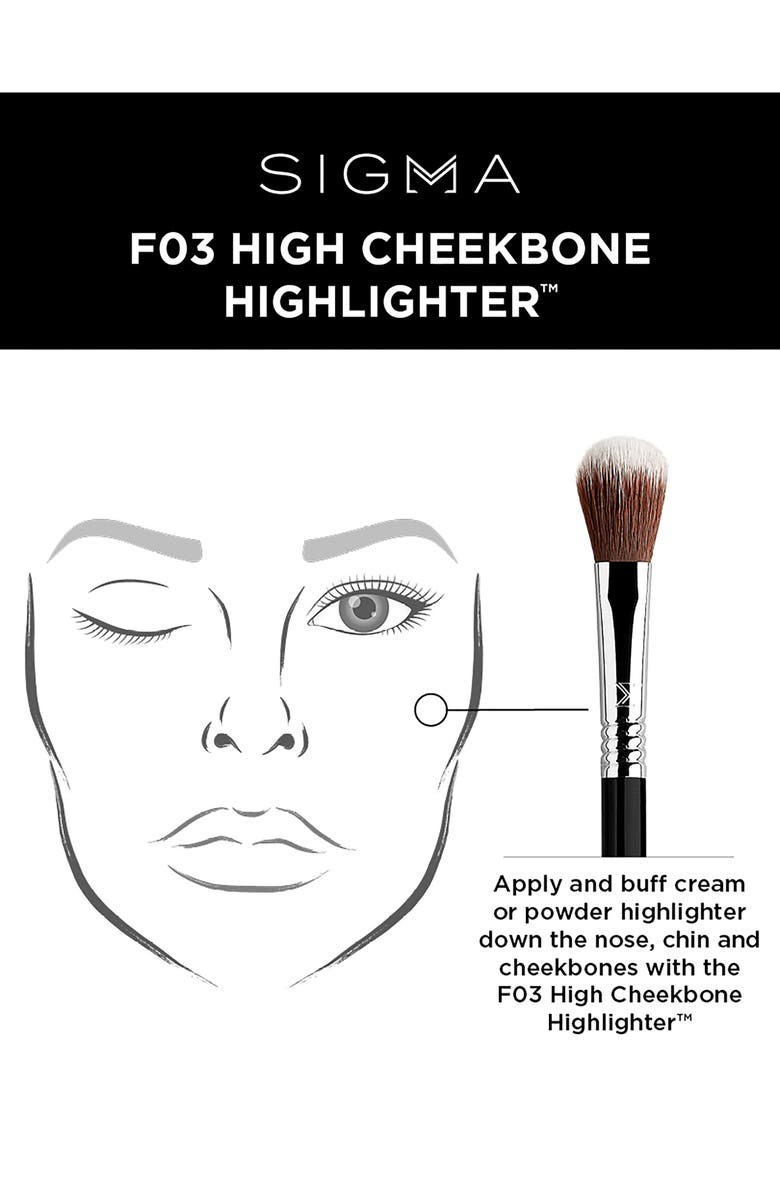 Sigma Beauty F03 High Cheekbone Highlighter<sup>™</sup> Brush, Alternate, color,