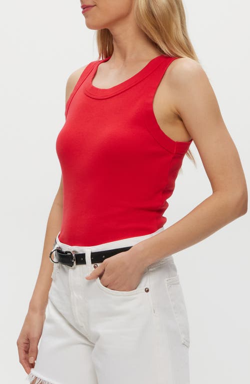 Michael Stars Paloma Cotton Tank Top In Red