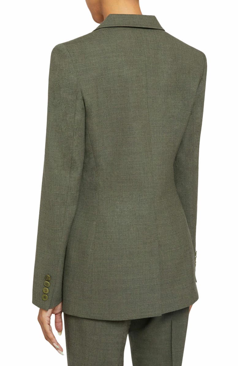 Santorelli ENRICA Two Button Jacket in Virgin Wool Stretch, Alternate, color, 