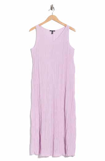 Eileen Fisher Pleated Silk Midi Dress