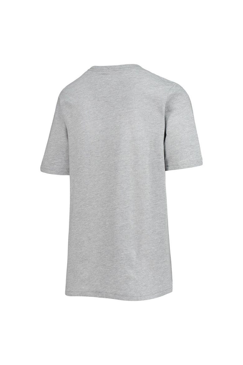 Youth Mitchell & Ness Alonzo Mourning Heathered Gray Miami Heat Hardwood Classics King of the Court Player T-Shirt, Alternate, color, Heather Gray