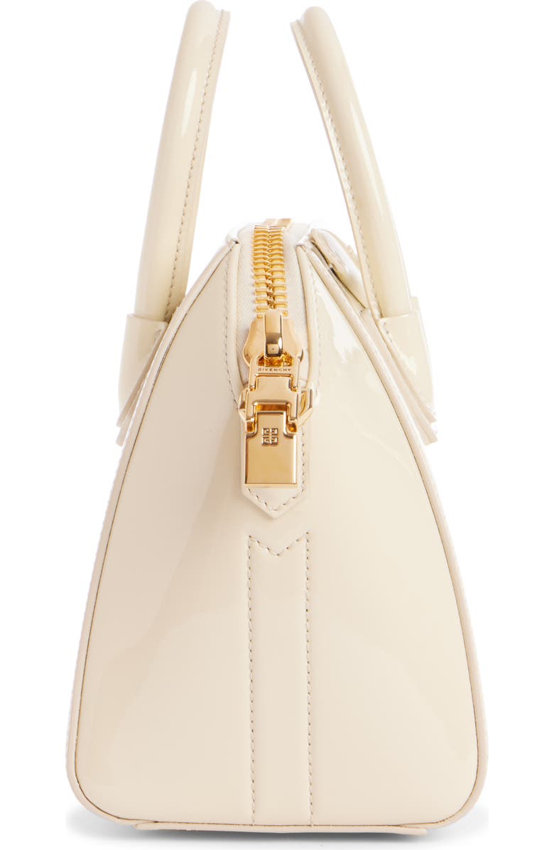 Givenchy Mini Antigona Patent Leather Satchel, Alternate, color, 156-Cream