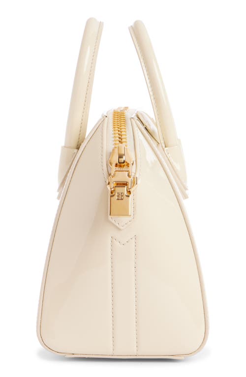 Givenchy Mini Antigona Patent Leather Satchel In 156-cream