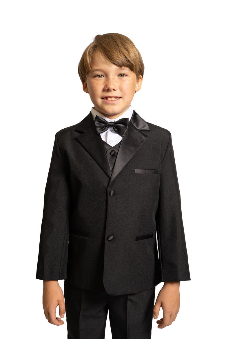 Kids' Bond 5-Piece Tuxedo, Alternate, color, Black
