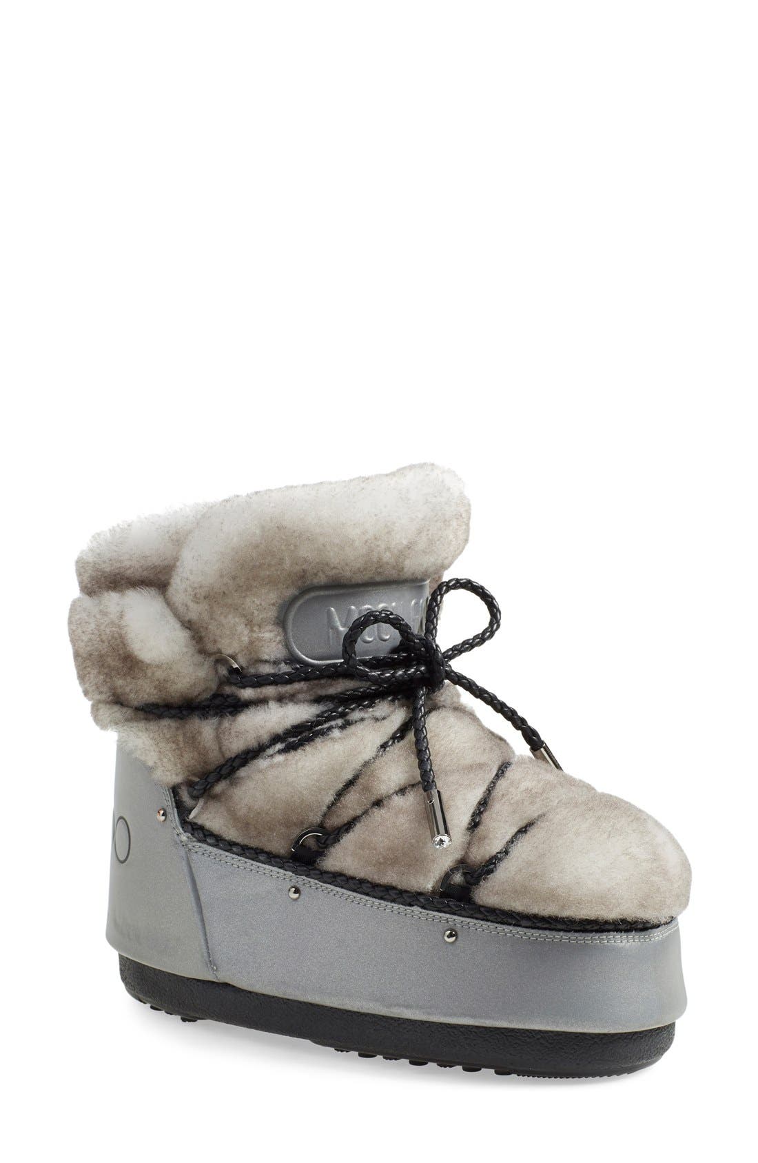Moon Boot<sup>®</sup> Jimmy Choo Genuine Shearling Moon Boot<sup>®</sup>, Main, color, 