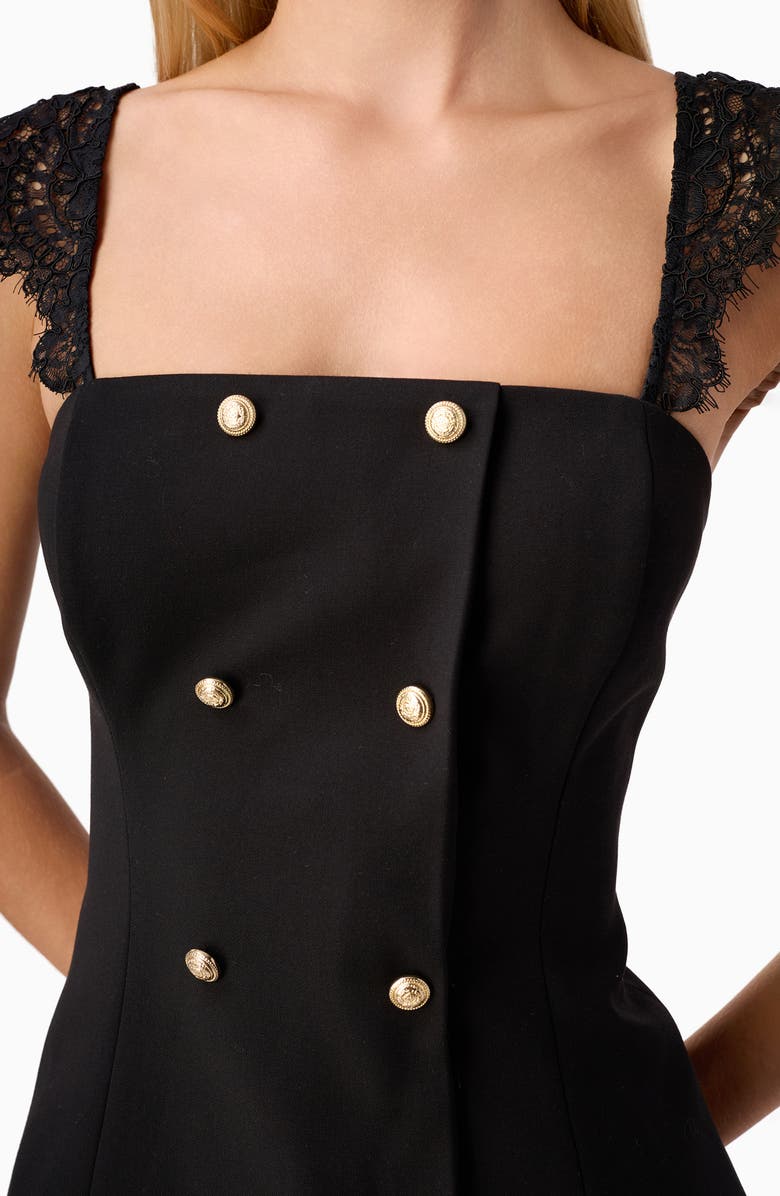 CAMI NYC Deanna Faux Double Breasted Top, Alternate, color, Black