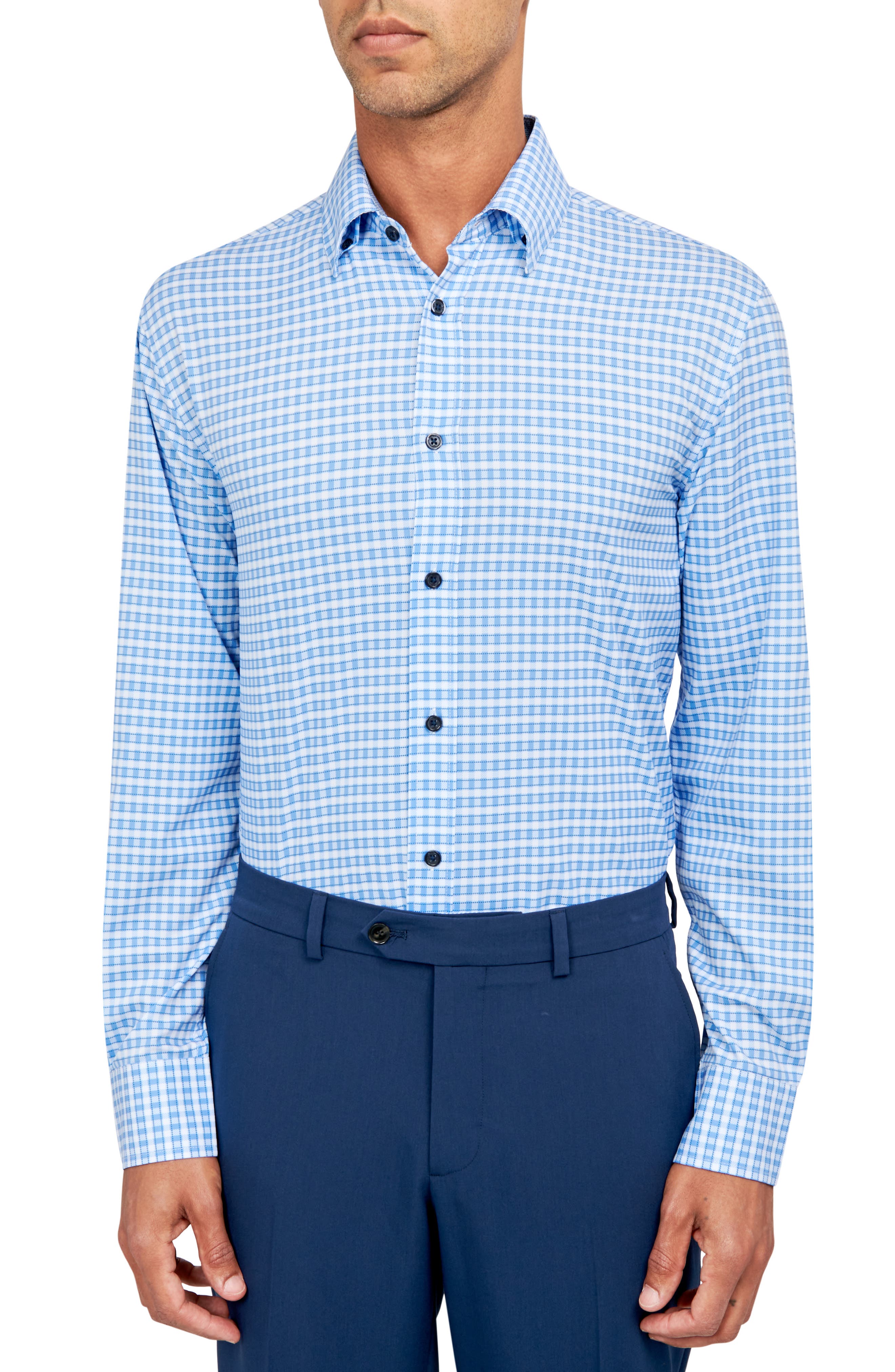 W.R.K Check Performance Twill Dress Shirt