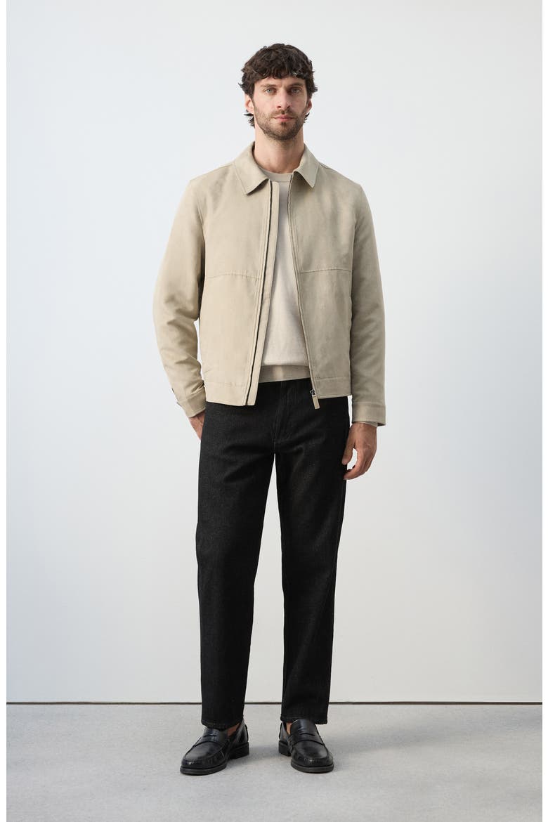 Faux Suede Jacket, Alternate, color, BEIGE