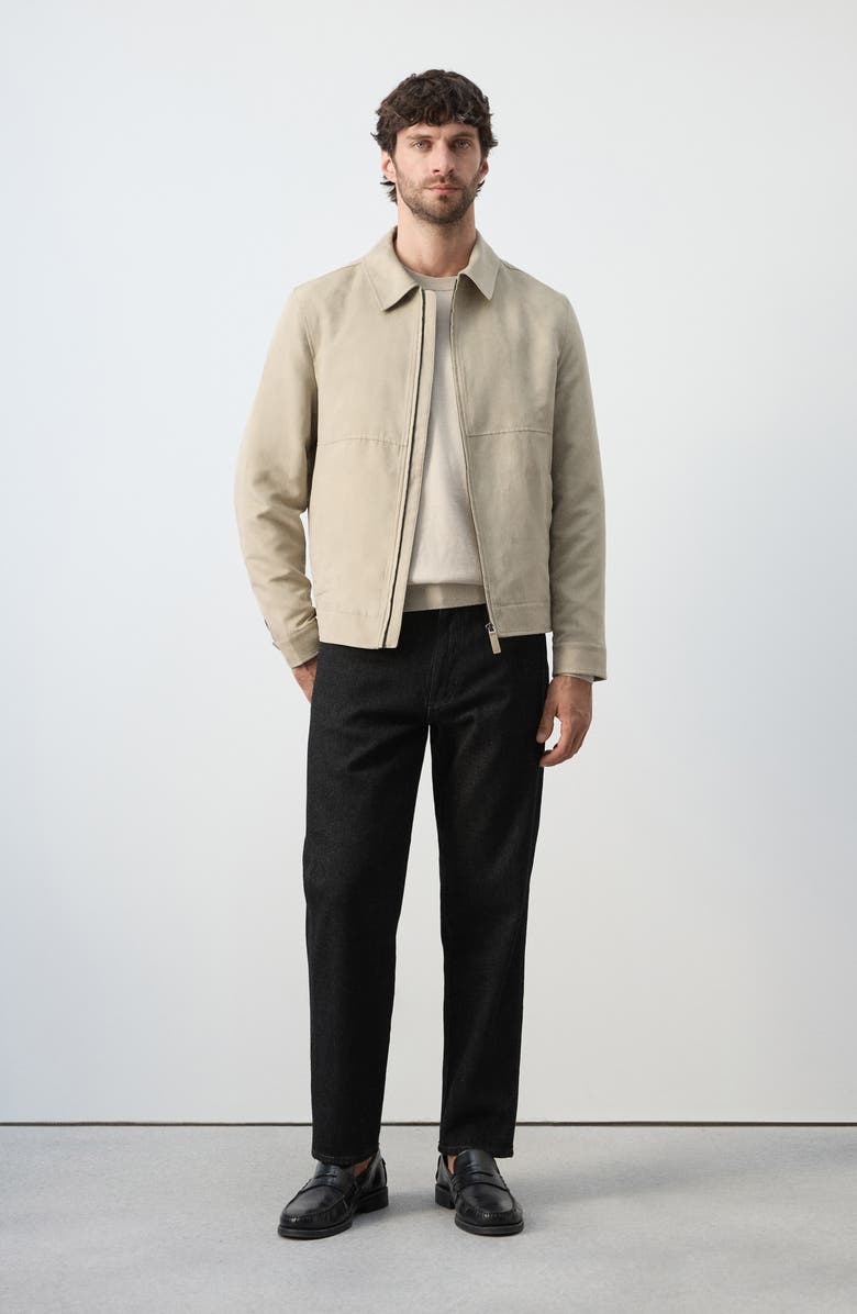 MANGO Faux Suede Jacket, Alternate, color, Beige