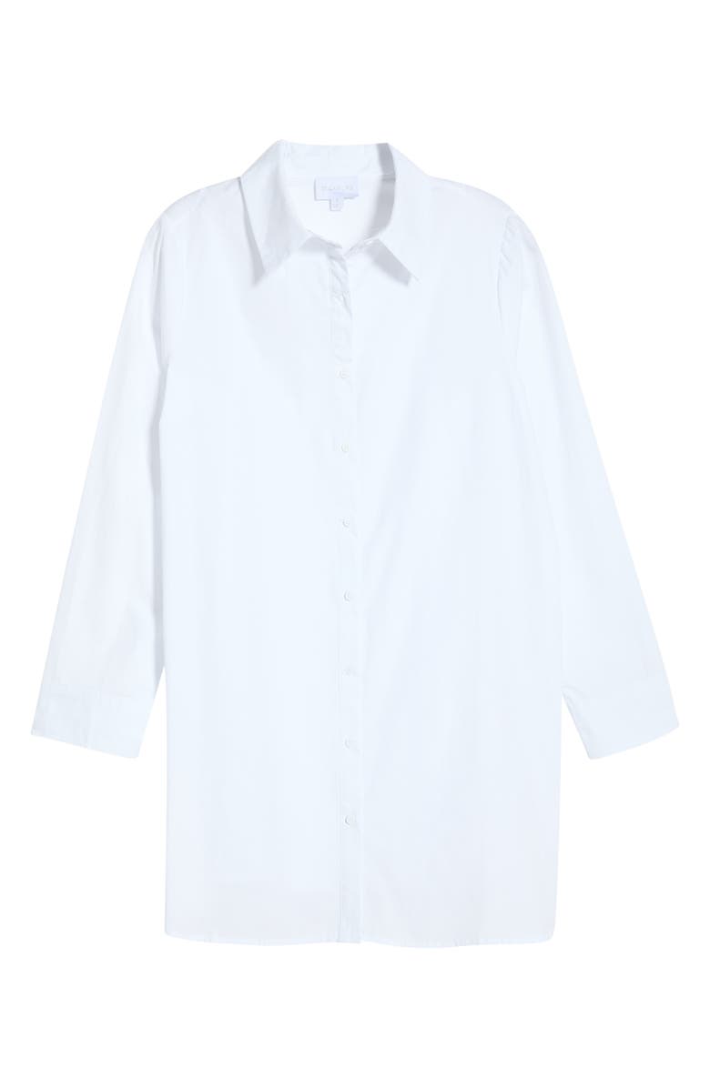 SUGARLIPS Kaira Poplin Button-Up Shirt, Main, color, White