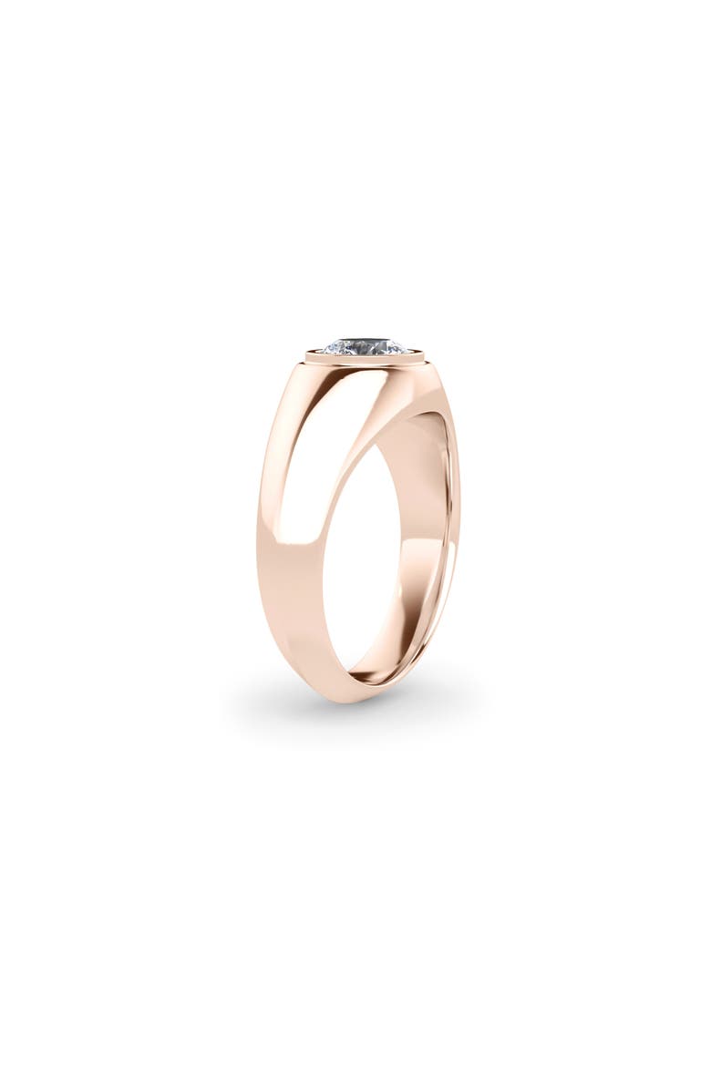 Men's Round Brilliant Lab Created Diamond Ring, Alternate, color, 18K ROSE GOLD