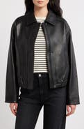 Michael Kors Leather Bomber