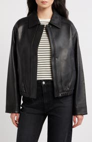 Michael Kors Leather Bomber