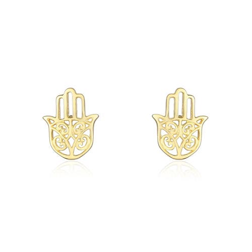 The Lovery Fine Jewelry Gold Hamsa Stud Earrings In Gold