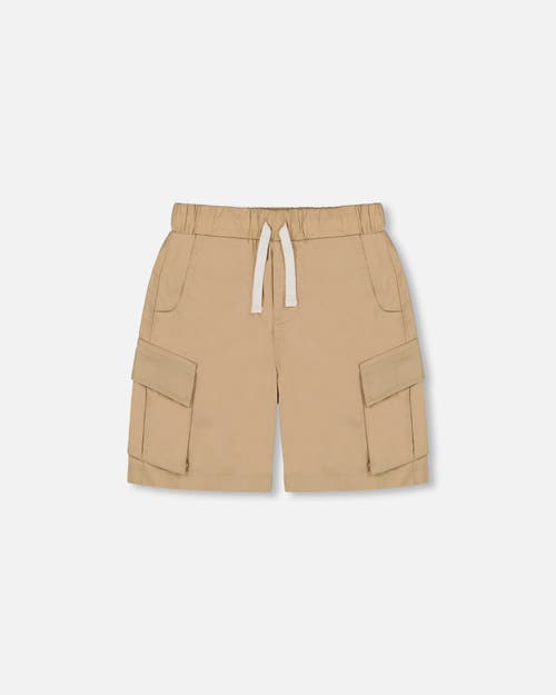 Deux Par Deux Little Boy's Parachute Cargo Pocket Shorts Light Beige In Light Beige