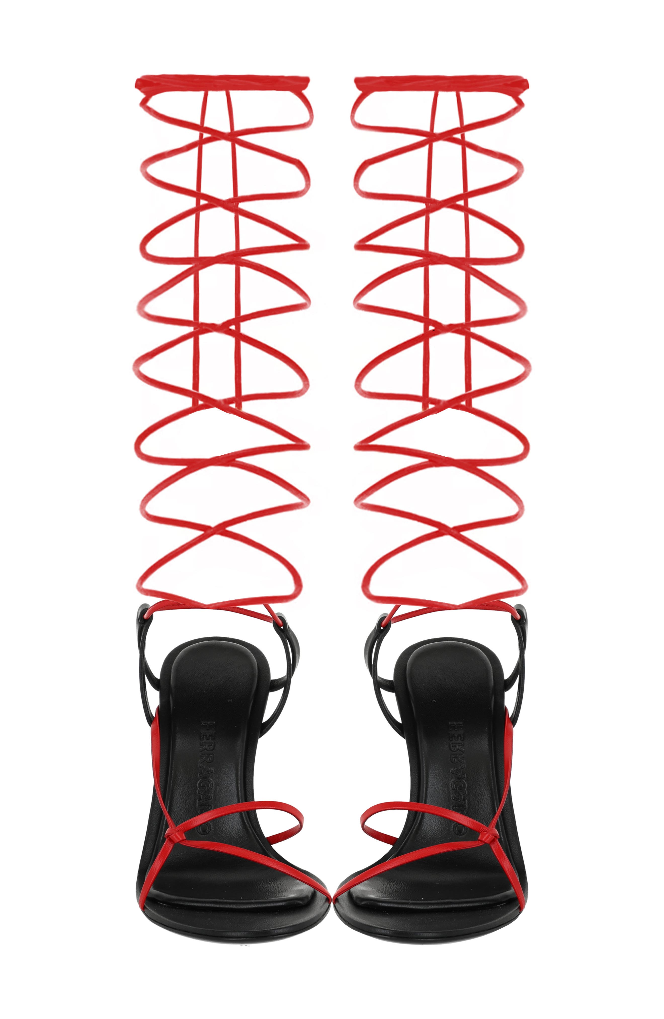 FERRAGAMO Ankle Wrap Sandal, Alternate, color, Black