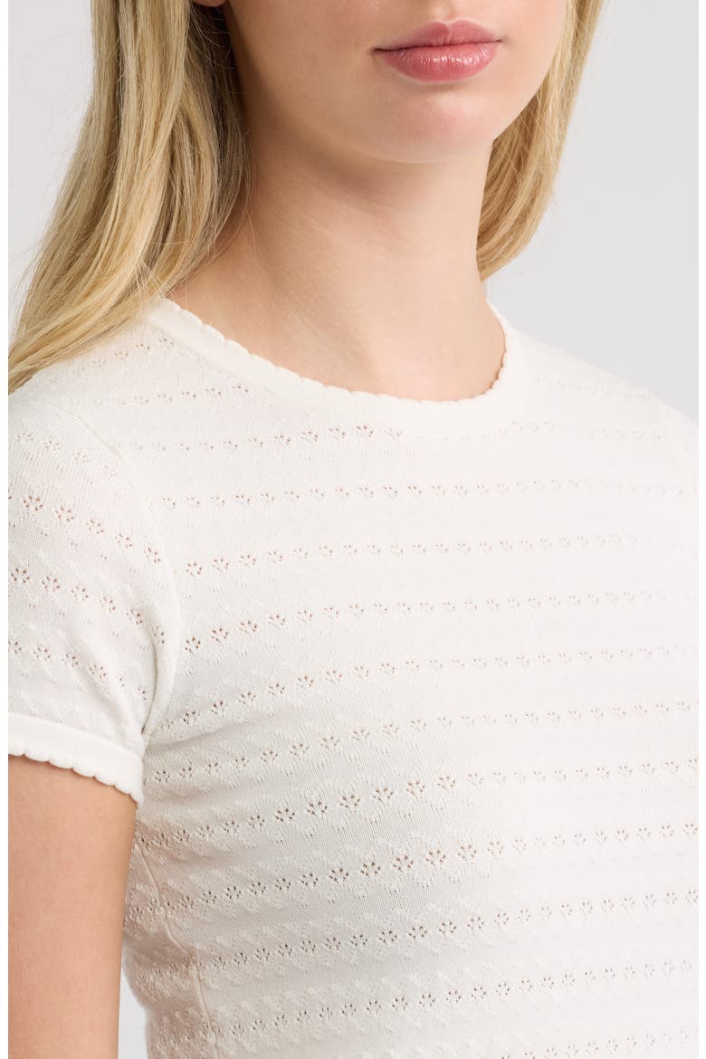 Lisandra Knit Top, Alternate, color, GISELE POINTELLE VINTAGE WHITE