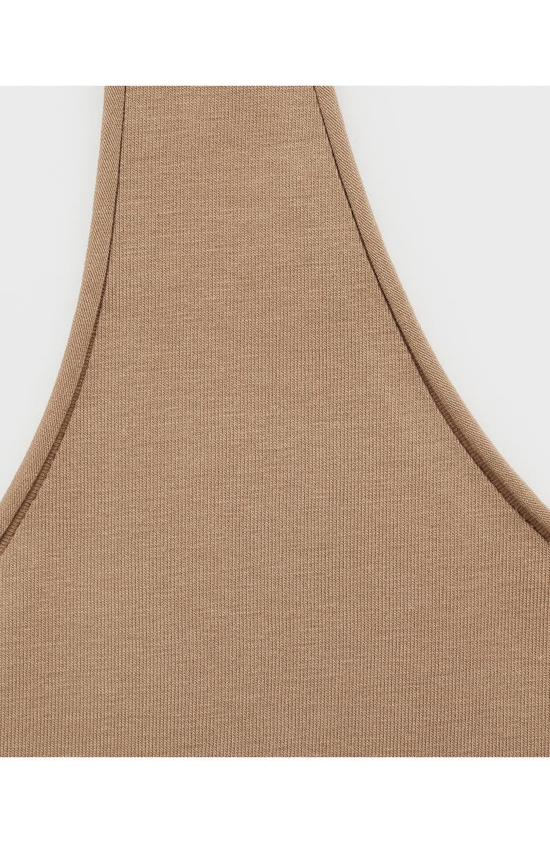 MANGO Stretch Cotton Tank, Alternate, color, Medium Brown
