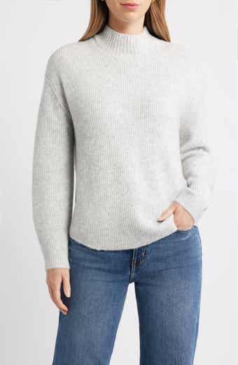 Shirttail Mock Neck Sweater