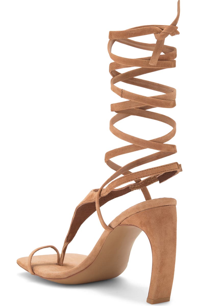 Jeffrey Campbell Bon Bon Ankle Wrap Sandal, Alternate, color, Tan Suede