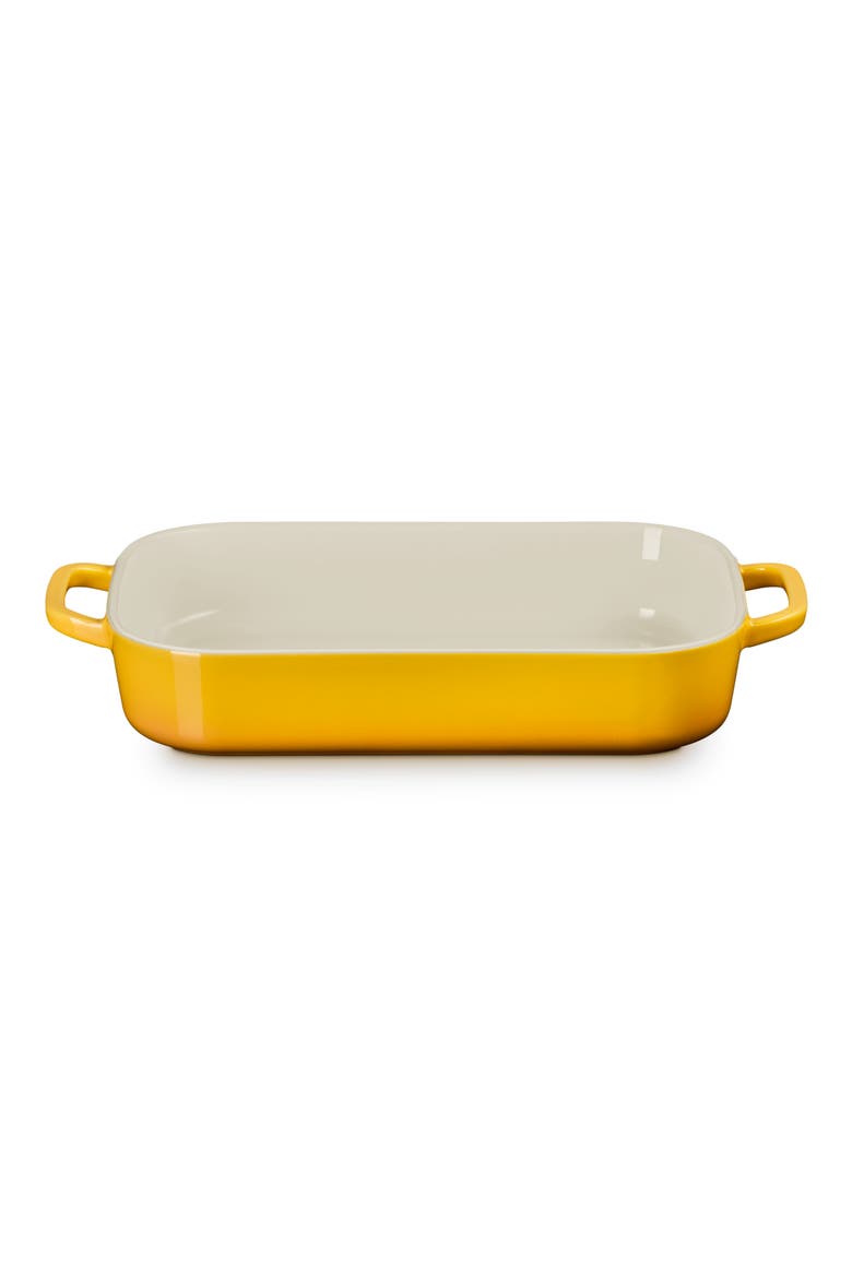 Shallow Rectangular Baker with Platter Lid, Alternate, color, NECTAR