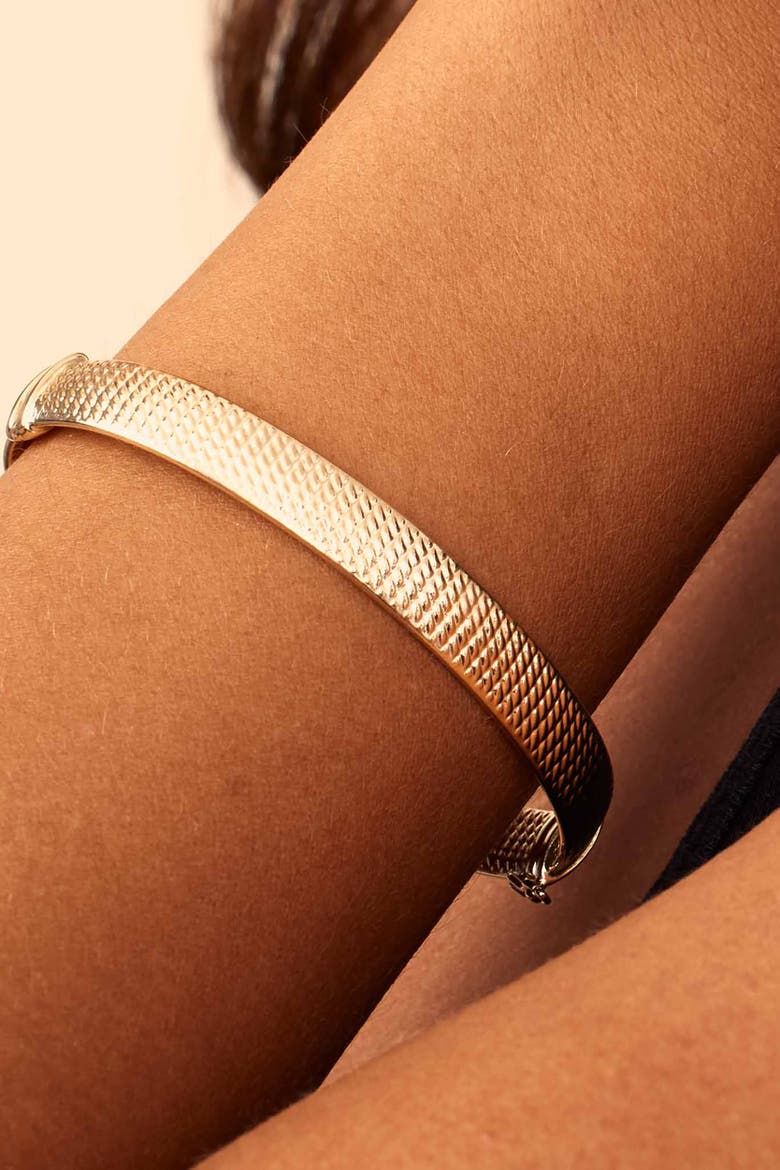 14K Yellow Gold Moto Bangle, Alternate, color, Yellow Gold