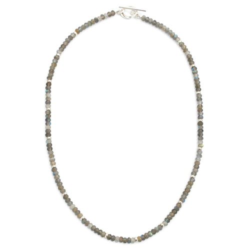 Jan Leslie Gemstone Beaded Necklace With Sterling Silver Lobster Closure In Green