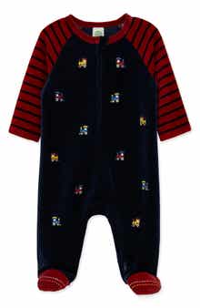 Kids' Trains Velour Footie