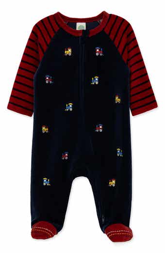 Kids' Trains Velour Footie