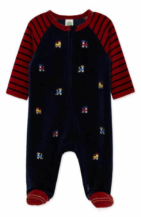 Kids' Trains Velour Footie