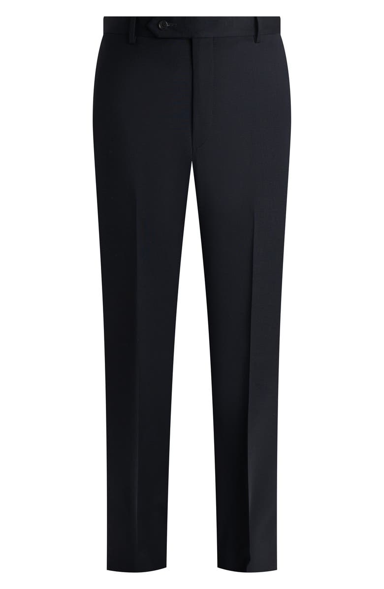 Samuelsohn Flat Front Straight Leg Wool Dress Pants, Main, color, Navy