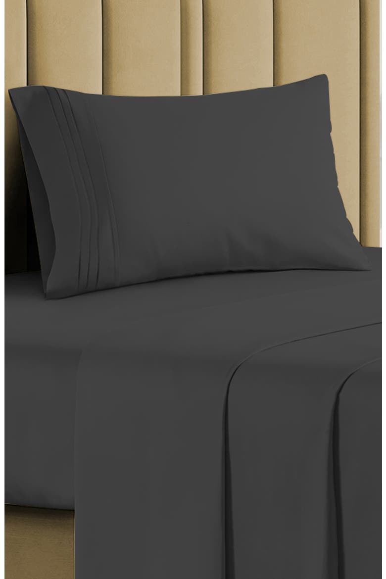 Deep Pocket Microfiber Sheet Set, Alternate, color, GRAY