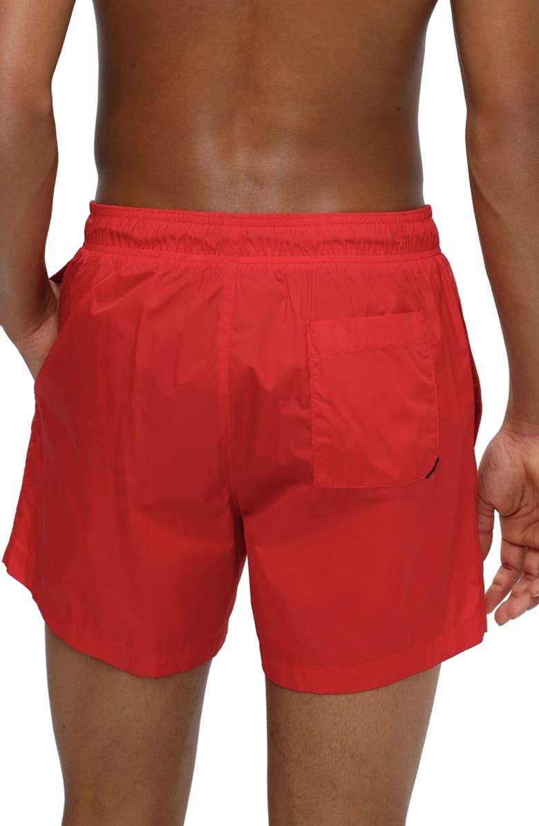 BOSS Haiti Recycled Polyamide Swim Trunks, Alternate, color, Open Pink