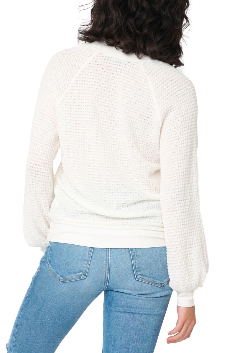 GIBSONLOOK Courtside Open Stitch Sweater, Alternate, color, Ivory