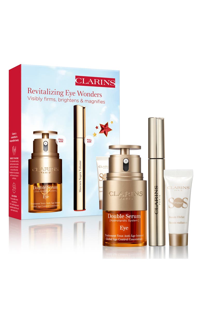 Clarins Double Eye Serum Firming & Hydrating Anti-Aging Set (Limited Edition) $126 Value, Main, color,