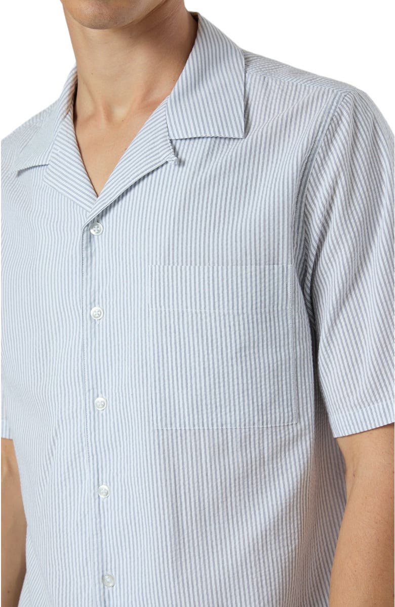 Onia Poplin Seersucker Convertible Vacation Shirt, Alternate, color,