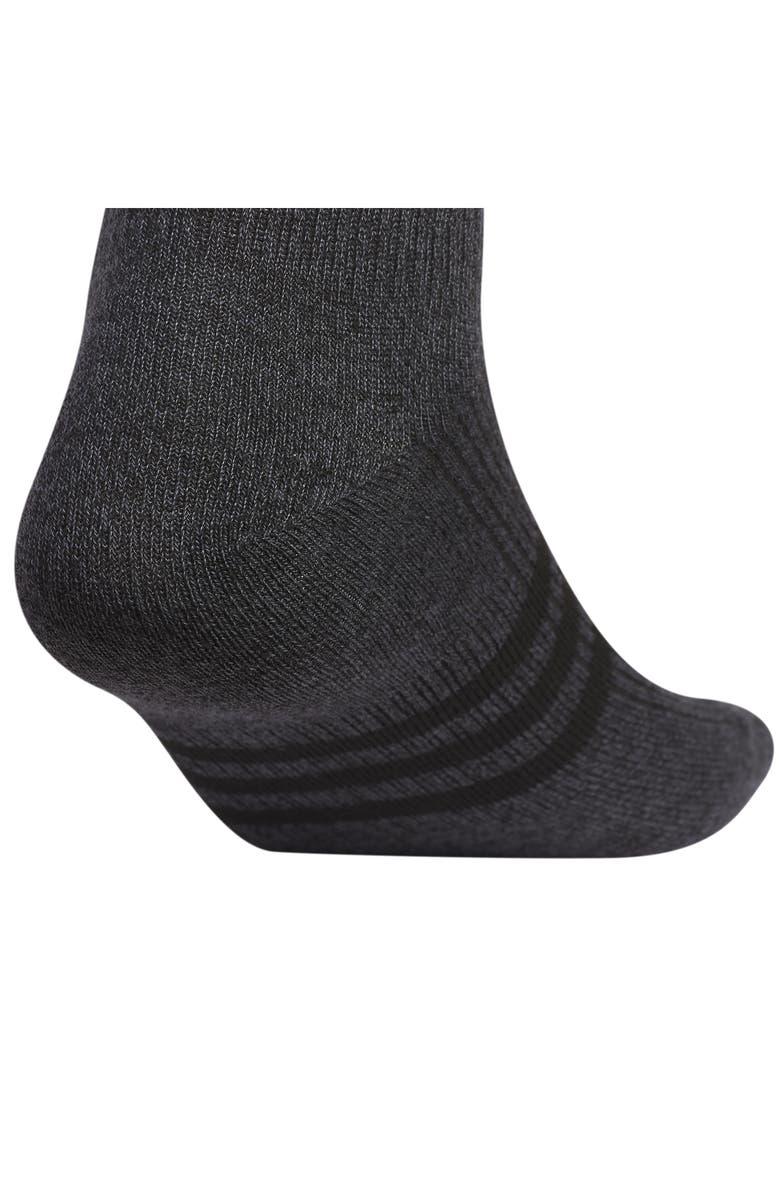 adidas 6-Pack Cushioned Superlite Quarter Socks, Alternate, color, Grey/ Black