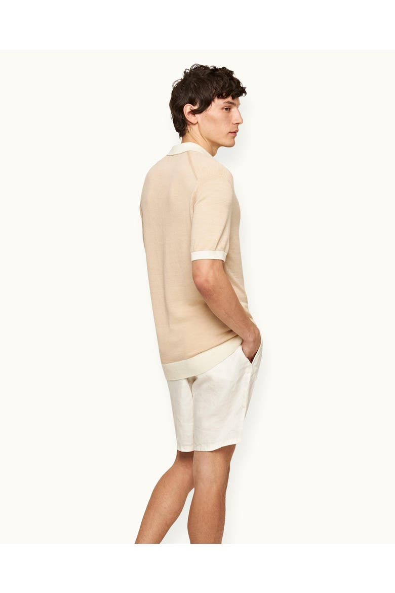 Horton Merino Tailored-Fit Polo Shirt, Alternate, color, White Sand/Biscuit