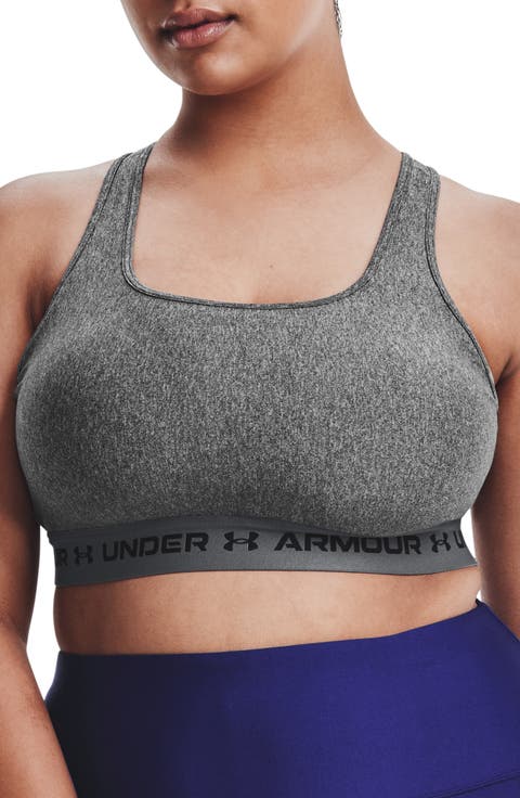 HeatGear® Mid Crossback Heather Sports Bra