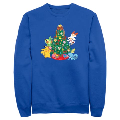 Men's Pokemon Christmas Tree Friends  Sweatshirt