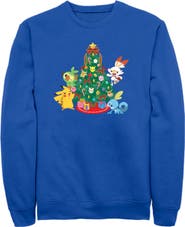 POKEMON Men's Pokemon Christmas Tree Friends  Sweatshirt