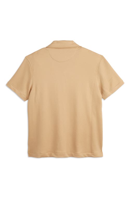 Scotch & Soda Popcorn Jersey Short Sleeve Button-up Camp Shirt In Blue