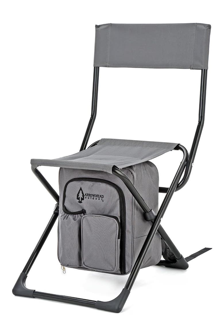 Outdoor Multi-Function Insulated Cooler Chair, Main, color, GREY